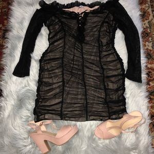 Black mesh dress